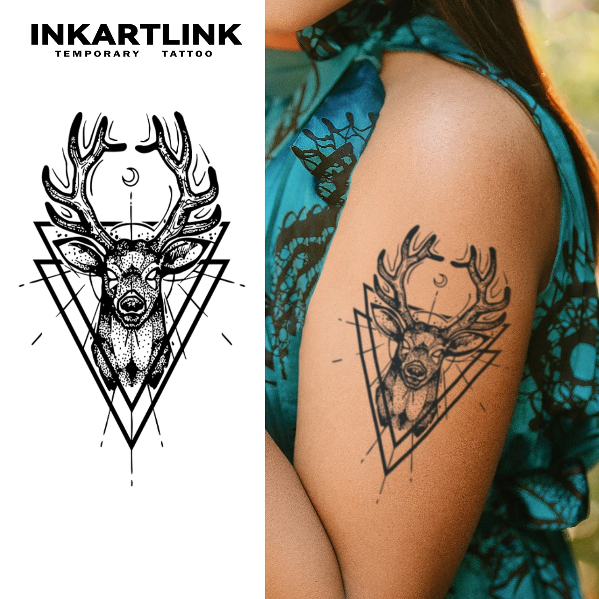 God Fisk Image Временная Татуировка Водонепроницаемая Волшебный Дизайн Искусственная