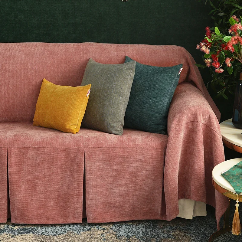 

Luxury Fashion Sofa Cover Solid Color Non-slip Modern Simple Sofa Slipcover High Quality Copri Divano Home Products DH50SFT