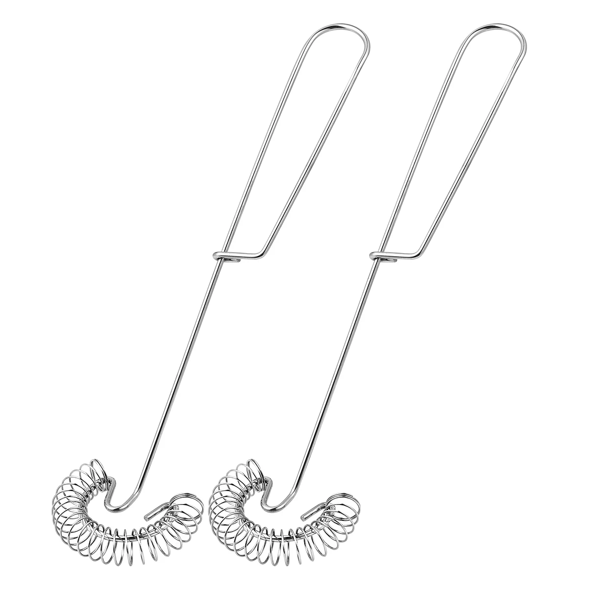 BESTONZON 2pcs Stainless Steel Hand Whisks Spring Coil Egg Beater Multifunction Milk Blender Kitchen Gadget