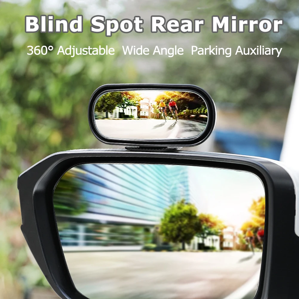 

Universal Car Mirror 360° Adjustable Wide Angle Side Rear Mirrors Blind Spot Snap Way for Parking Auxiliary Rear View Mirror