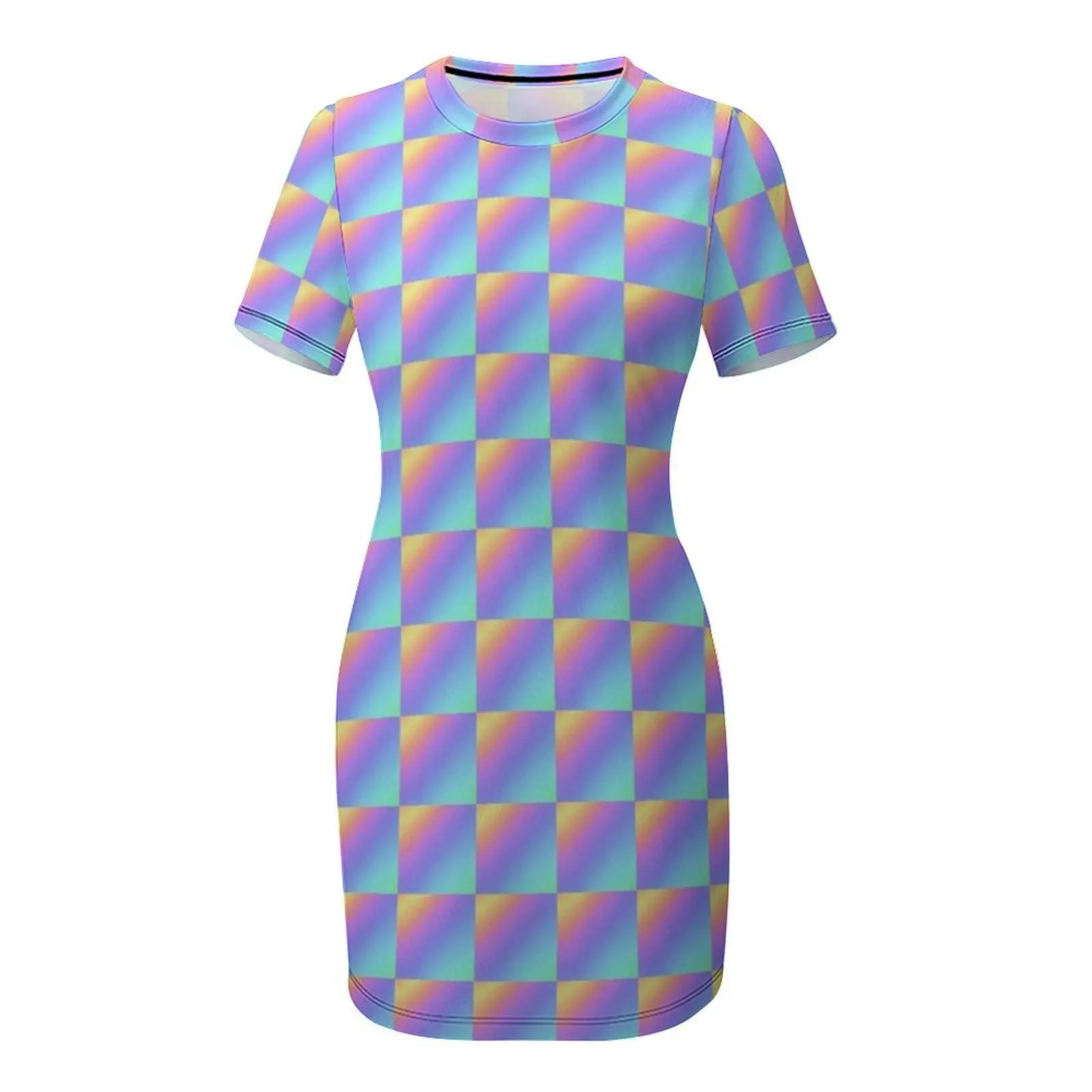 Женское платье Livy.C радужное абстрактное