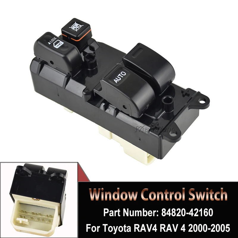 

Left Electric Power Master Window Regulator Control Switch Button Panel 84820-42160 8482042160 For Toyota RAV4 RAV 4 2000-2005
