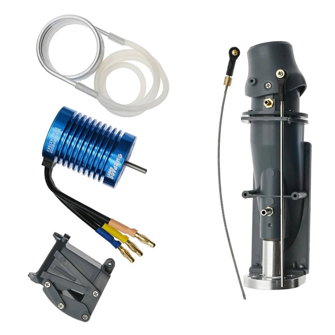 

Water Jet Thruster Power Sprayer Pump Water Jet Pump with 3650 Brushless Motor + Water Cooling Jacket for RC Jet Boat