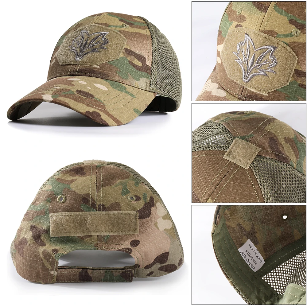 Camo Hiking Baseball Cap Adjustable Snapback Sun Hats Sports Hunting Cycling Tactical Army Camping Paintball Airsoft Headgear