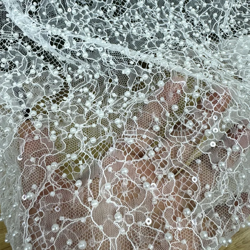 Высококачественные тяжелые бусины с жемчугом французская вышивка шантильи