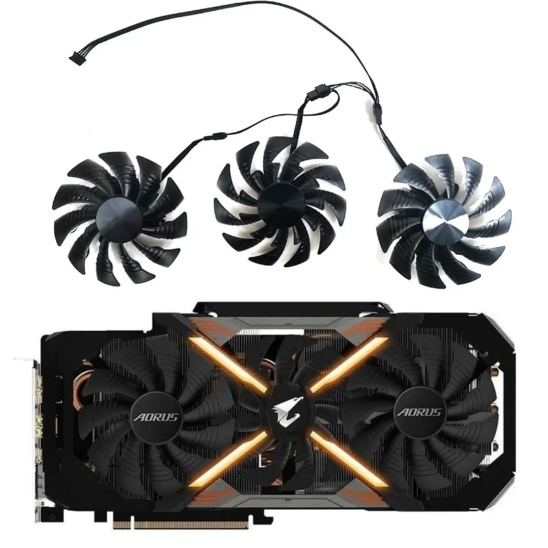 

Brand new 3-piece 4-pin Gigabyte AORUSRTX 2060 Xtreme 6G GPU cooling fan AORUS GTX 1080Ti Xtreme Edition 11G graphics card fan