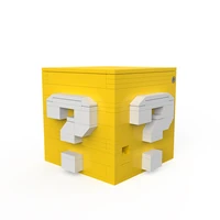 moc building blocks c7692 creative question mark decryption box assemble model puzzle box case diy toys chldren borthday gift