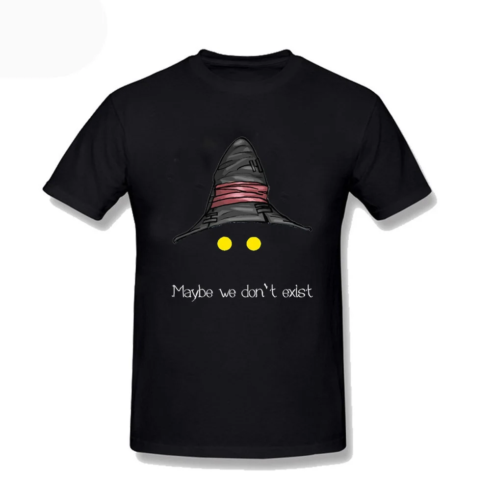 

Fashion Final Fantasy Anime Shinra Black T-Shirt Maybe We Don't Exist Men's 3xl Short Sleeve Tee Shirt Male Harajuku Tshirt 3XL