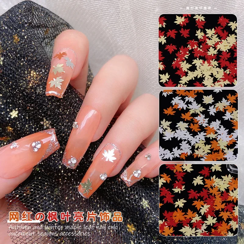 

Nail Art Sequins Maple leaf Nail Art Sequins Beauty False Eyelashes Decorative Sequins Nail Decoration For Beauty