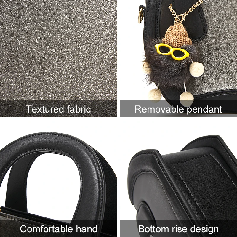 FOXER Female PU Leather Small Handbag Lady Shiny Luxury  Shoulder Crossbody Bag Women Fashion High Quality Present Messenger Bag