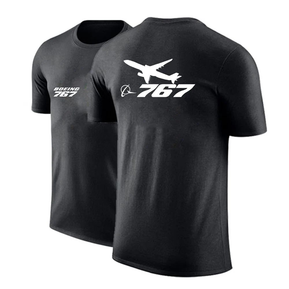 

Новинка 2022, мужская летняя модная Однотонная футболка Боинг 737 с короткими рукавами и круглым вырезом, уличная одежда, удобные топы в стиле Х...