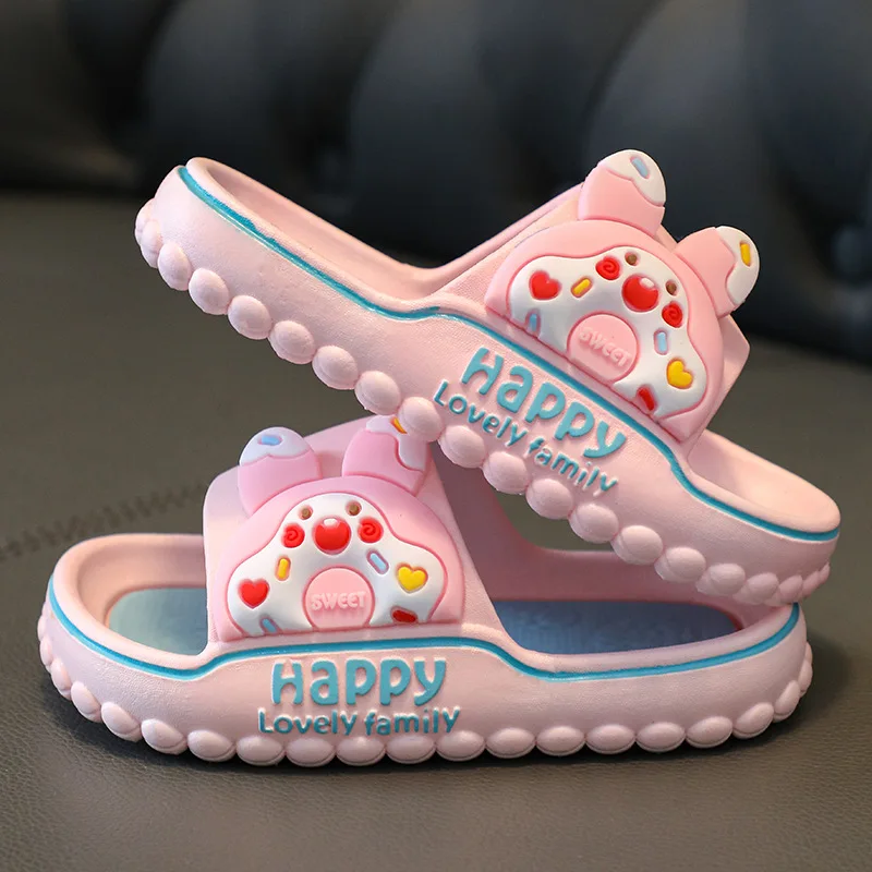 Slippers Summer Cute Princess Baby Indoor Home Little Girl Kids Sandals Non Slip Bathroom Bath Shoes