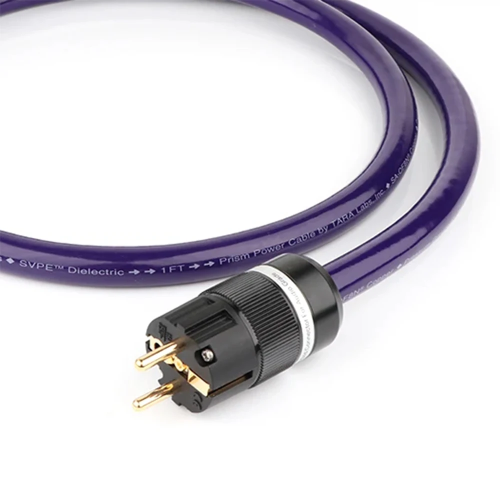 Кабель питания переменного тока YTER 6N OCC с позолоченной вилкой европейского