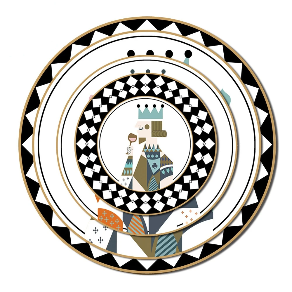 2022 набор керамических тарелок для десертов с уникальным дизайном и стилем