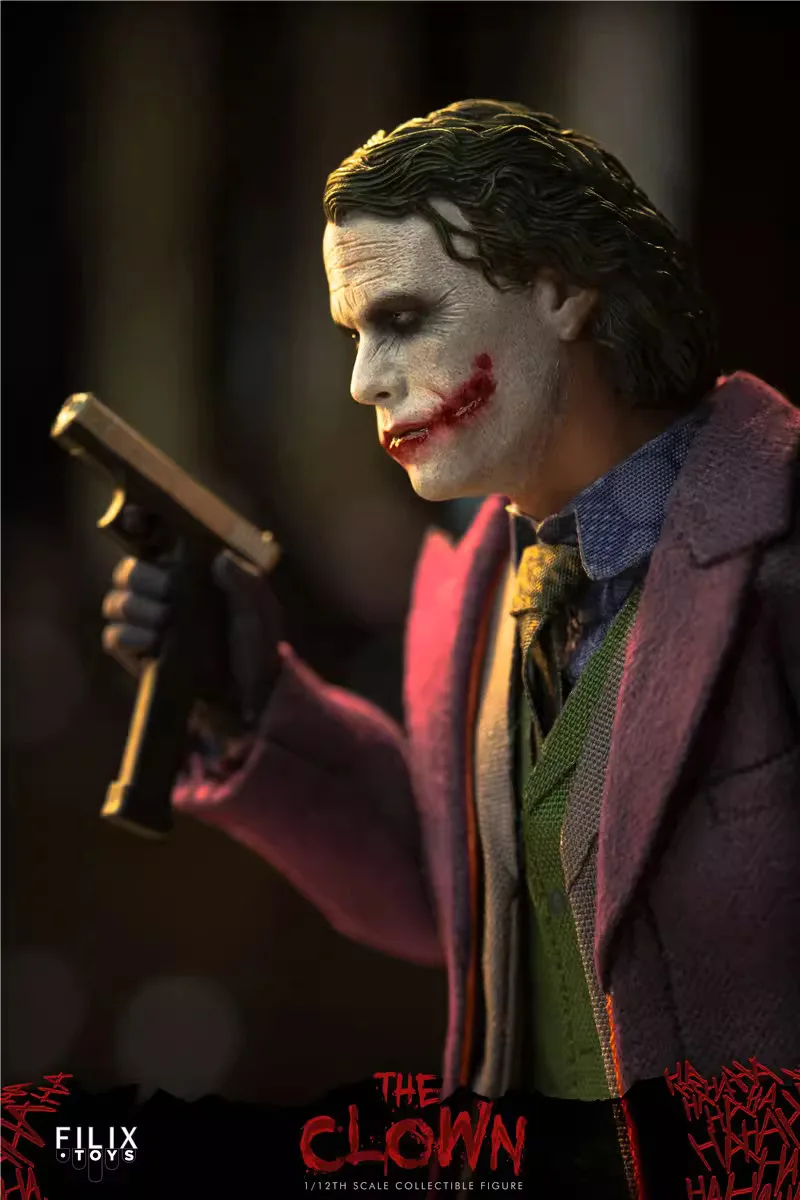 

Фигурка с двумя скульптурными головками FILIXTOYS FX004 кукла-клоун Heath Ledger, подарок для фанатов на день рождения, 1/12