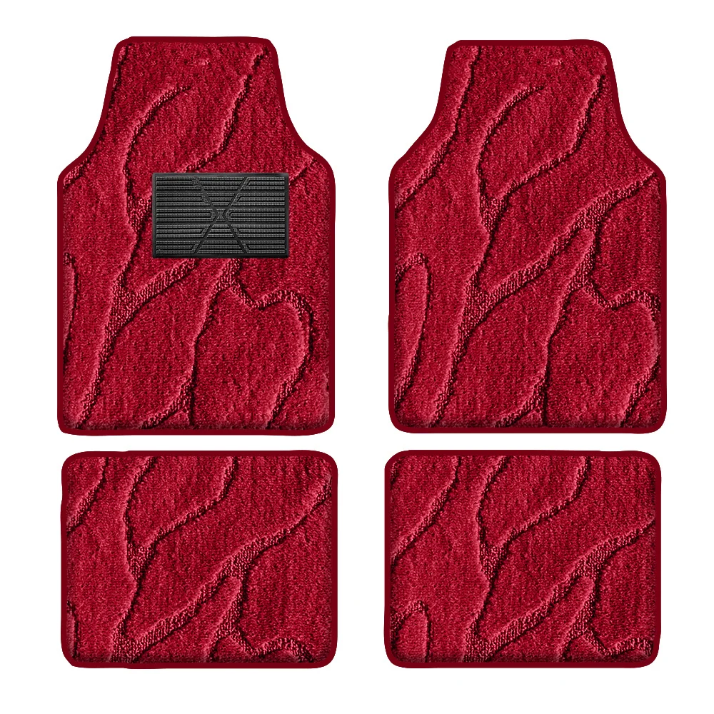 

Новые автомобильные коврики красные универсальные для автомобилей грузовик внедорожник аксессуары 4 шт. водонепроницаемые защитные коврики для салона автомобиля