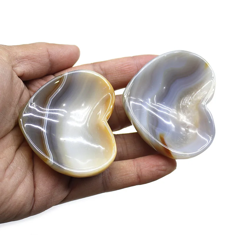 

1 шт. чаша в форме сердца из натурального агата для фэншуй