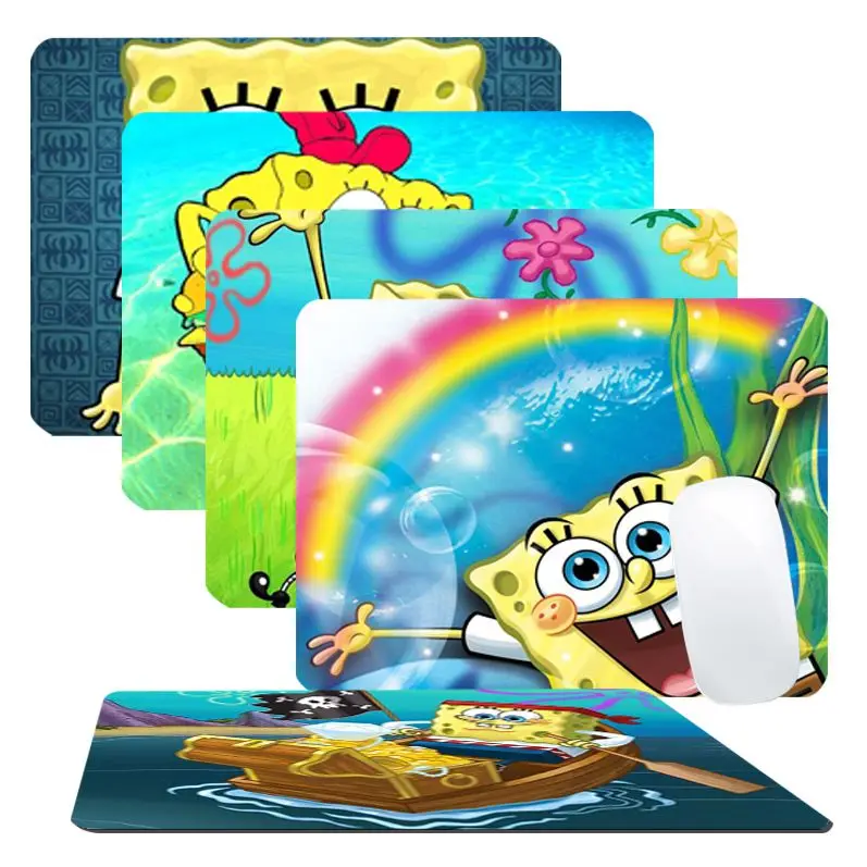 

Cartoon S-spongebob Mousepad Small Office Computer Desk Mat Table Keyboard Big Mouse Pad Laptop Cushion Non-slip Deskpad Decor