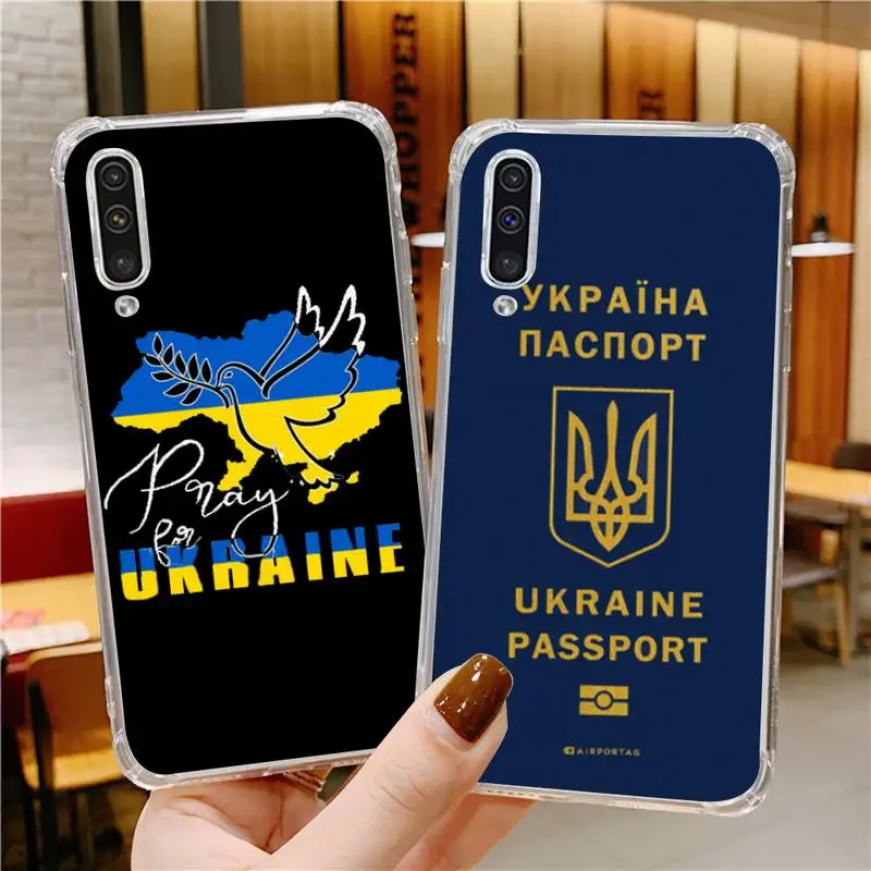 

Ukraine Ukrainian flag passport Phone Case Transparent For Samsung Galaxy A S 22 52 20 21 71 10 51 50 12 40 fe ultra plus