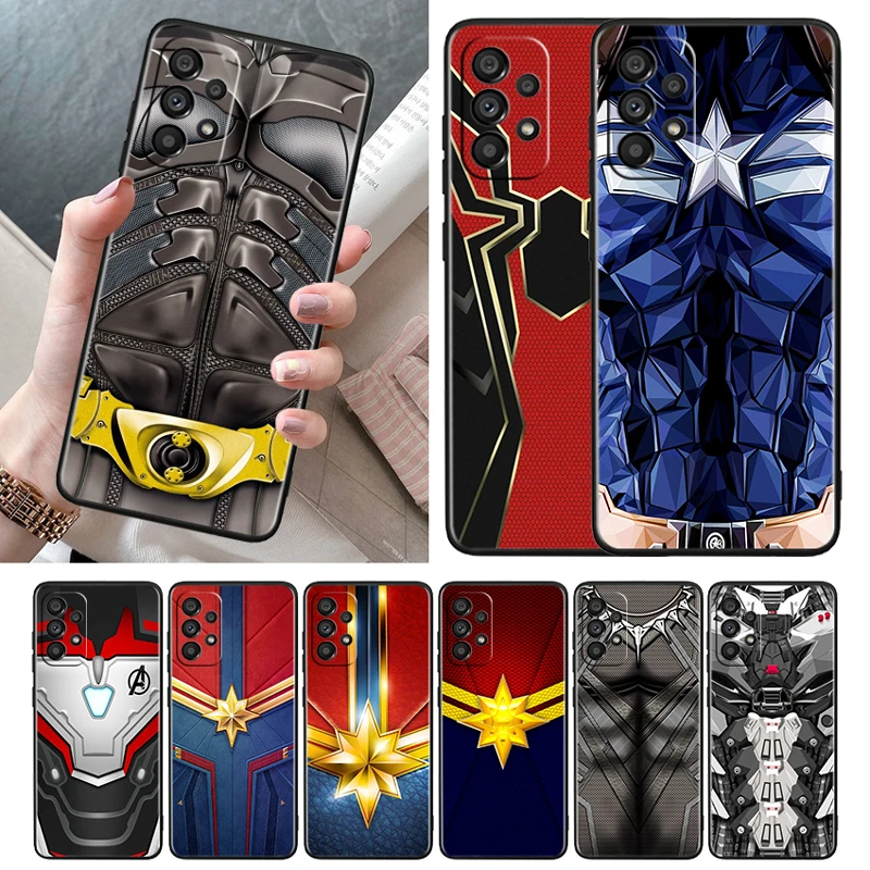 

Avengers Hero Marvel Case For Samsung Galaxy A52S A72 A71 A52 A51 A12 A32 A21S A73 A53 4G 5G Black Phone Cover Shell Core Capa