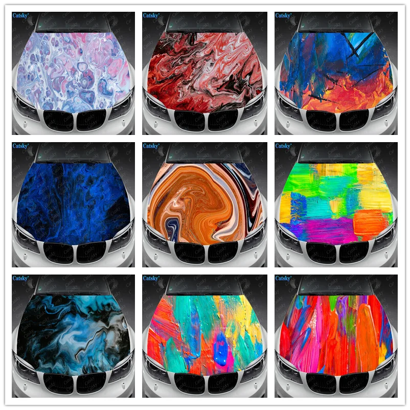 

Акриловый дизайн, красочная печать на капоте автомобиля, виниловые наклейки, оберточная виниловая пленка, наклейки на крышку двигателя, автомобильные аксессуары