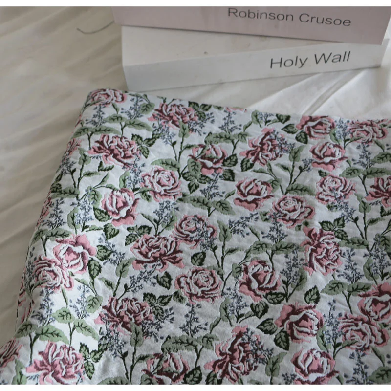 

Vintage Colorful World Jacquard Fashion Fabric DIY Plant Flowers