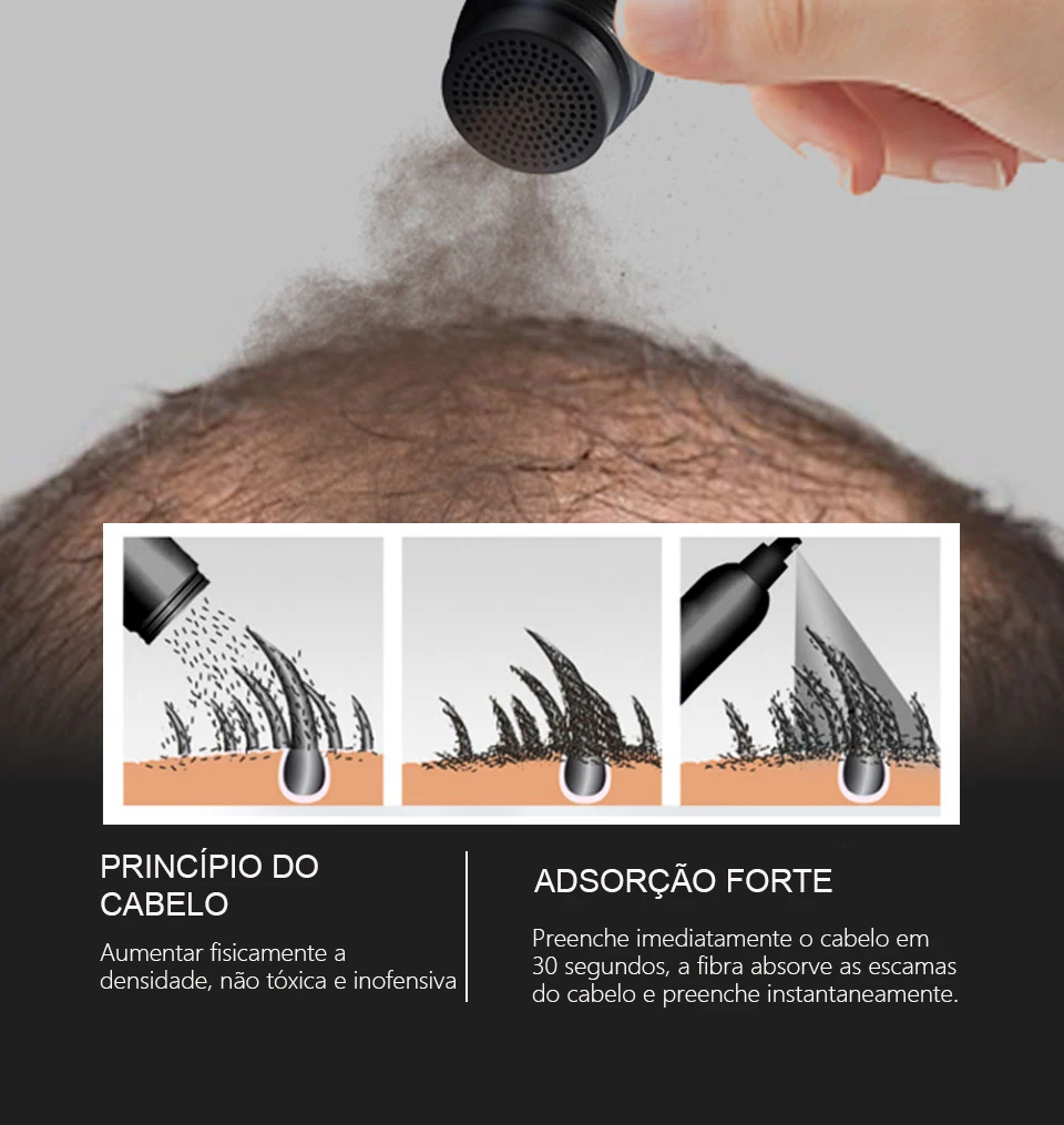 Пудра для волос 100 г с кератином и волокнами