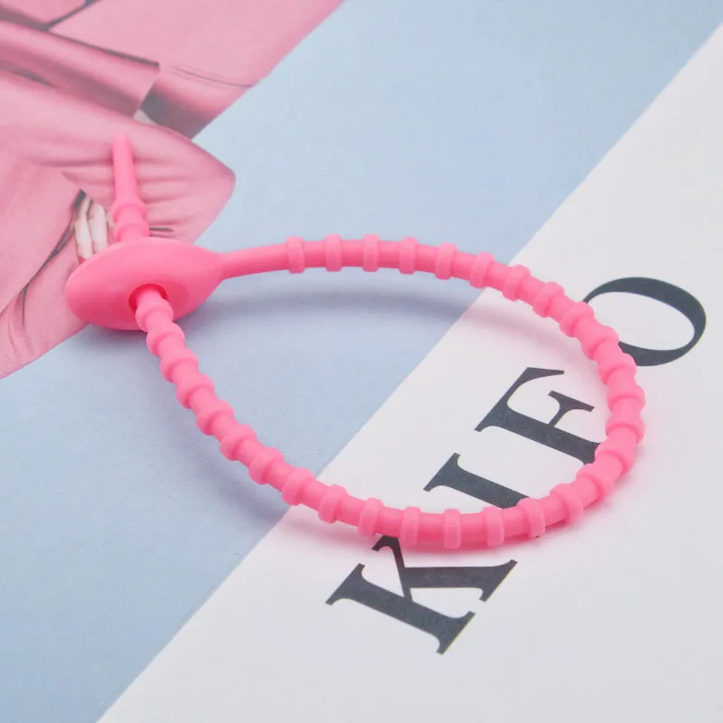 Силиконовые самоблокирующиеся кабельные стяжки, многофункциональные многоразовые пряжки, пакет для еды, инструмент «сделай сам», аксессуары ручной работы, 2-10 шт.