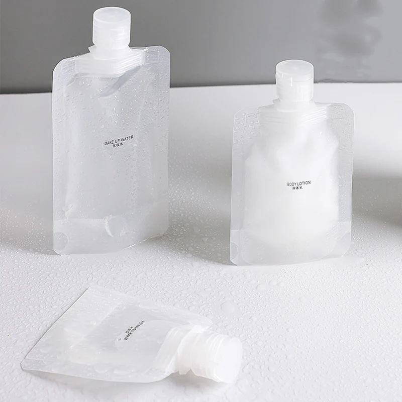 

30/50/100ml Cosmetic Packaging Plastic Hand Sanitizer Lotion Shampoo Makeup Bottles Travel Emulsion Screw Cap Storage Bag