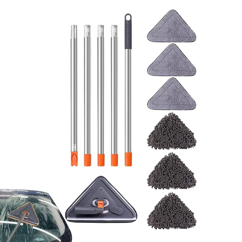 

Triangle Deep Cleaning Mop Rotatable Triangle Wall Cleaning Mop Extendable Multifunctional Mops For Clean Roofs Walls Cars
