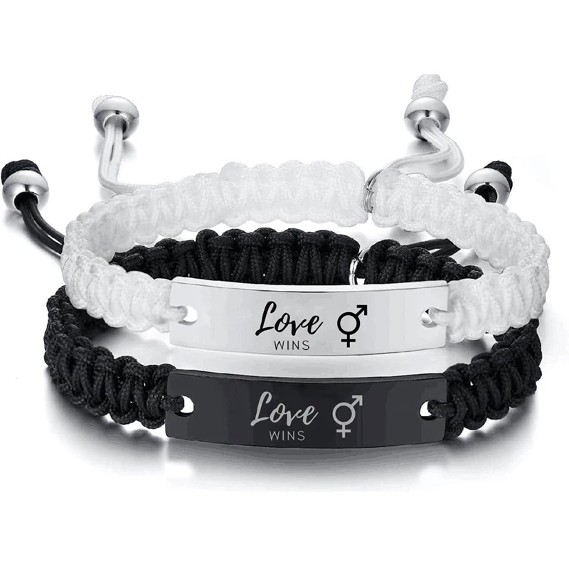 Лесбийские геи бисексуальные трансгенные символы Love Wins плетеные Драгоценности