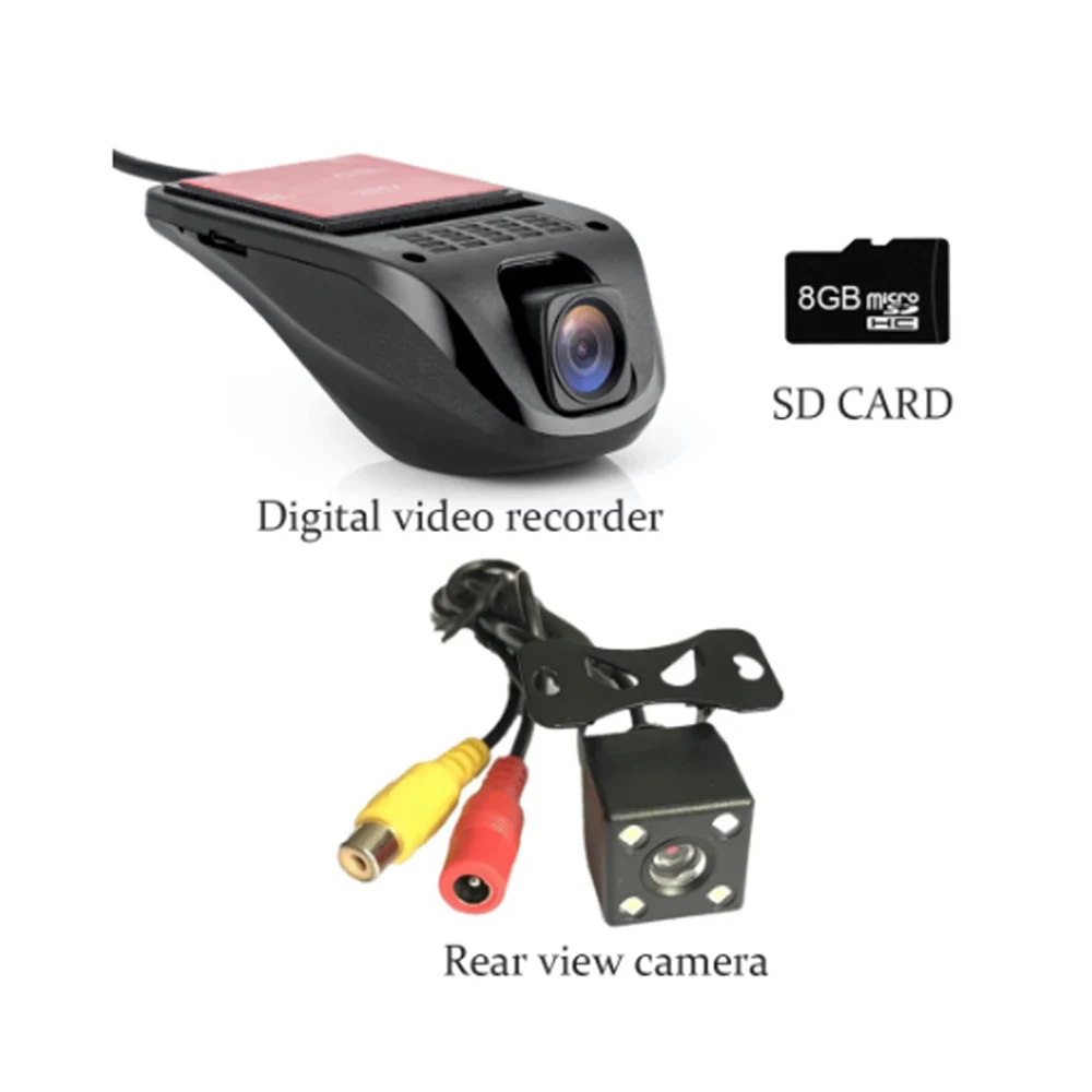 

DVR + SD-карта и камера заднего вида