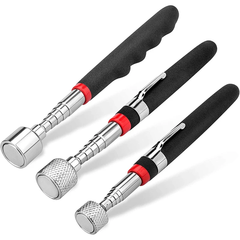 

JHD-Magnetic Pickup Tool 3PCS Extendable Magnet Stick With 10LB 15LB And 20LB Telescoping Magnet Stick Tool