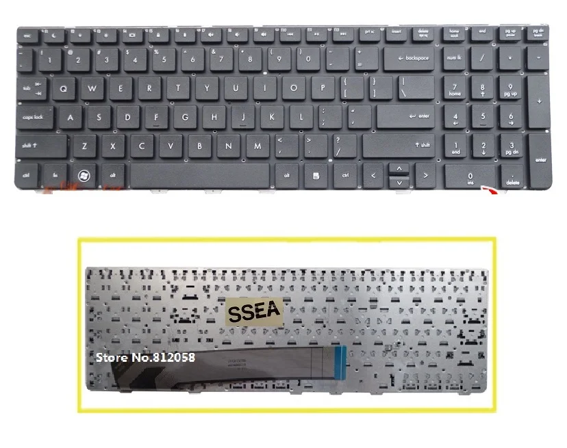 

Новая английская клавиатура с американской раскладкой без рамки для ноутбука HP ProBook 4530S 4535S 4730 4730S 4735S Клавиатура для ноутбука 638179-001 9Z.N6MSV.001