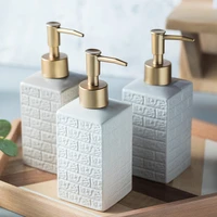 bathroom decoration accessories ceramic soap dispenser creative simple ceramic shampoo dispenser kitchen hand sanitizer bottle