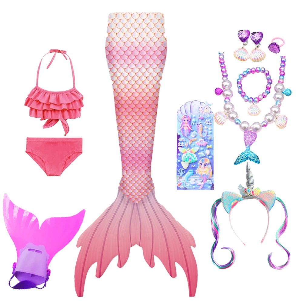 

Mermaid Tails Swimsuit For Girls Kids Swimming Dresses Costume Fit For Summer Swimming Swimwear For Child Gift