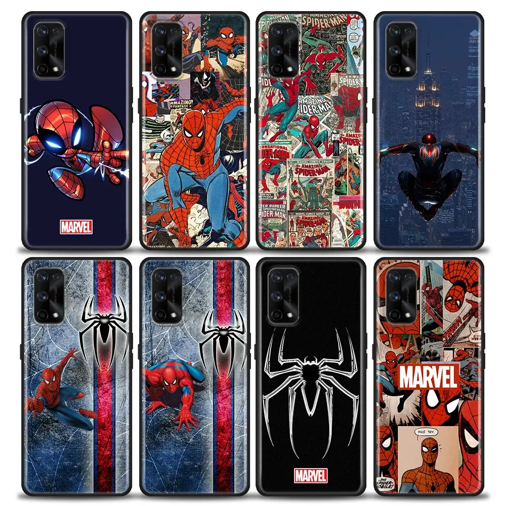 

Spider Man Marvel Comics Phone Case For Oppo Realme 8i 8 9 7 6 Pro 9i 7i 5i XT 5G Cases Soft Silicone Cover Realme 8Pro 8i