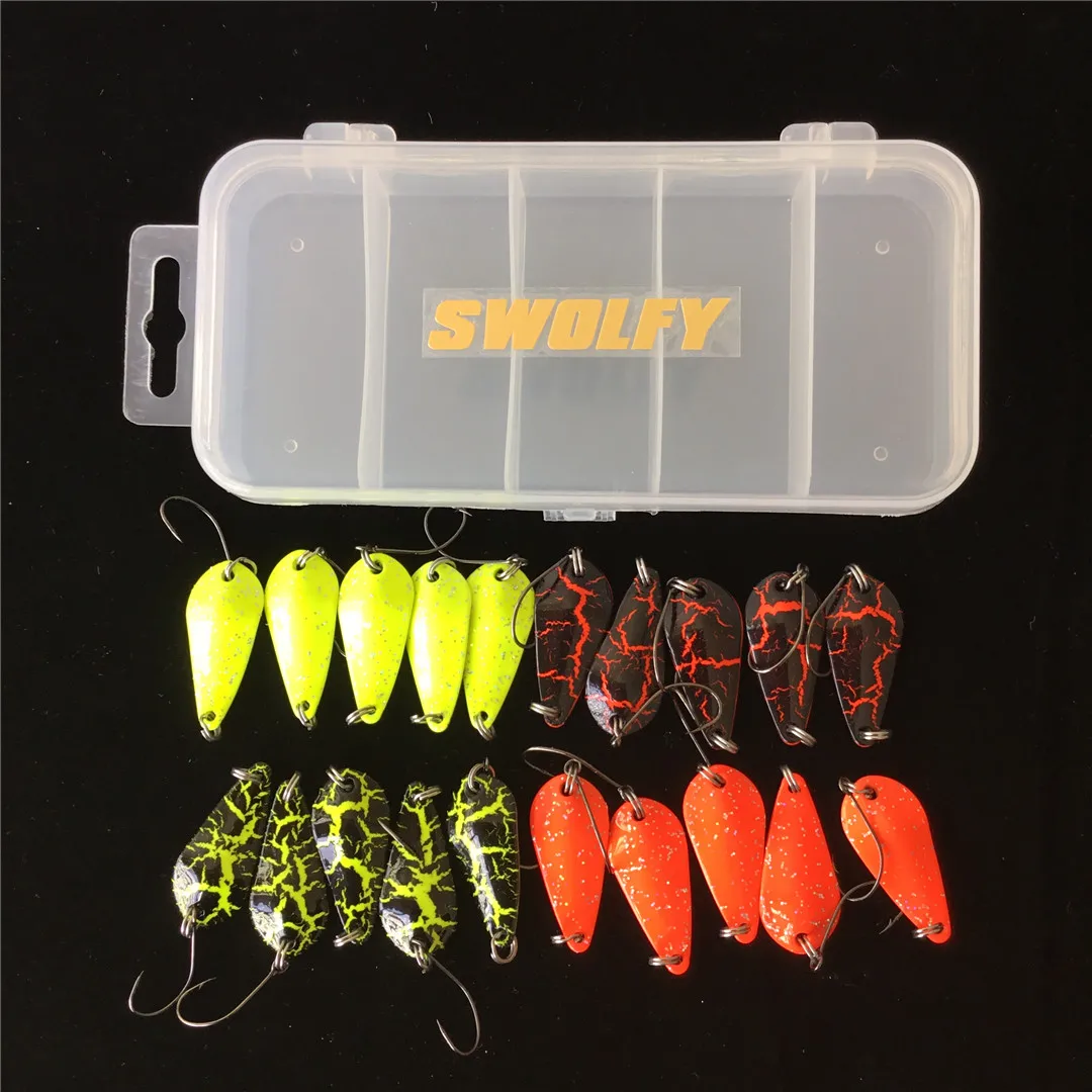 

20pcs 3cm 3g Peche Leurre Pesca Dohna SPOON Colorful Spoon Bait Copper Stream Metal Fishing Lure For Trout Chub Perch Salmon