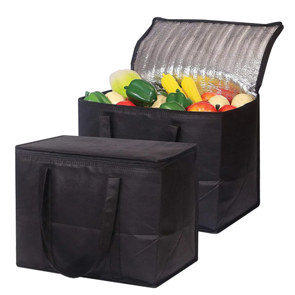 

Large Thermal Food Bag Cooler Bag Non-woven Portable Aluminum Foil Thermal Bag Takeaway Box Fresh Keeping Insulated Cool Bags