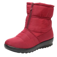 waterproof snow boots women boots mid calf winter shoes for women shoes zip warm female boots lightweight platform shoes female