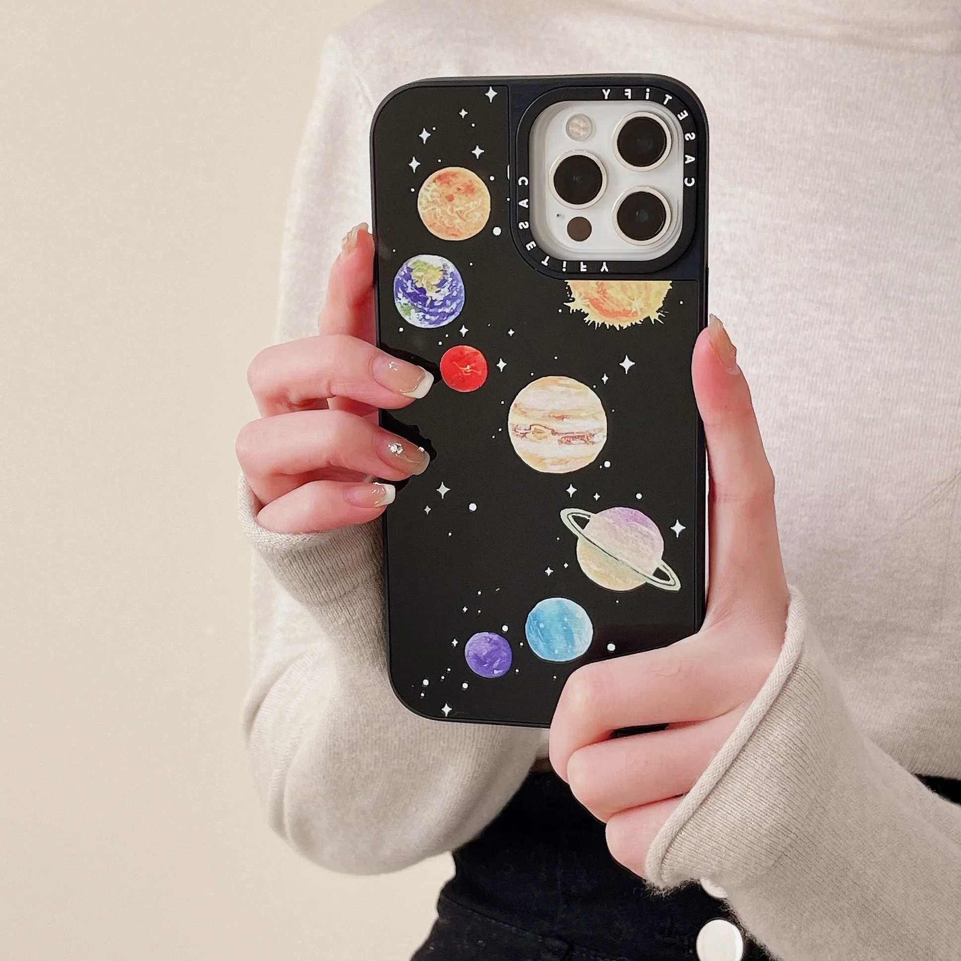 

Fashion Brand Mirror Solar System Planet Phone Case for Iphone 11 12 13 14 Pro Max Plus SE 2020-Casetify