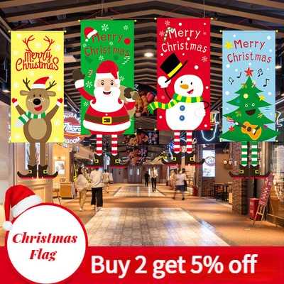 

Флаг для крыльца с надписью "Merry Christmas", подвесное украшение, Рождество для дома, Рождество 2022, с новым годом 2023
