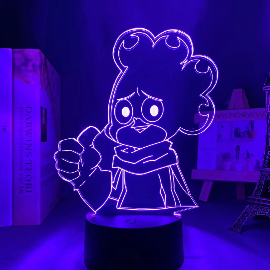 

Аниме 3d лампа My Hero Академия виноградный сок для спальни декоративный Ночник подарок на день рождения манга светодиодный ночсветильник Mineta