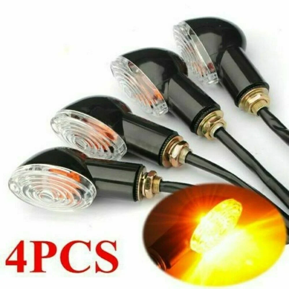 

2PCS 12v Motorcycle Mini LED Blinker Light Turn Signal Light Universal10mm