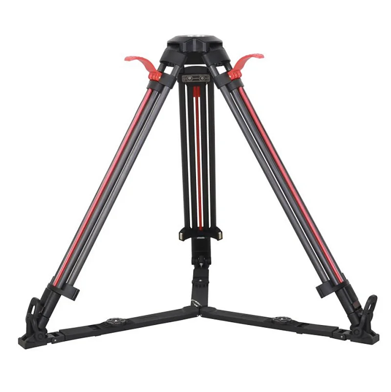 Фото Новейший профессиональный штатив Jiepai V6 CF-S для видеокамер и DSLR-камер, сверхпрочный, с фиксацией в один клик, из углеродного волокна, с флюидной головкой №5