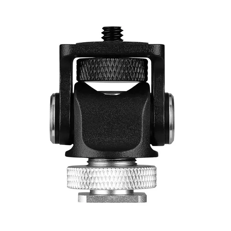 

OOTDTY Adjustable Mount Monitor Hot Shoe Holder for Video Camera Photography for DSLR Camera Flash Adapter Microphone Bracket