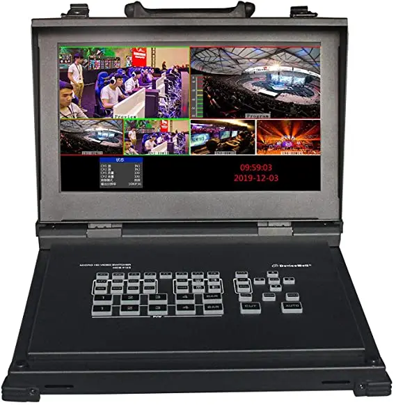 5-канальный видеопереключатель DeviceWell HDS9105, 4 HD-MI + 1 DP сигнальные входы, 5 сигналов, панель переключения для камеры, прямого вещания