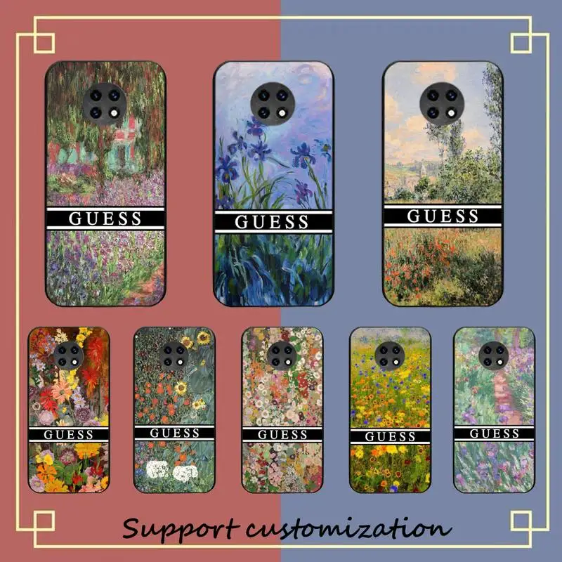 

Gustav Klimt Flower Garden Brand Guess Phone Case For Xiaomi Redmi Note8A 7 5 Note8pro 8T 9Pro note 6pro Capa