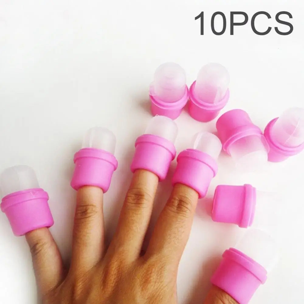 Polish Remover 10Pcs Wearable Nail Acrylic Soaker Kit Gel Removal Cap Tips