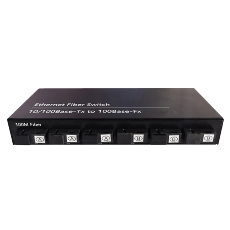 

ABGZ-2X 10/100M Fast Ethernet Switch Convert 20KM Fiber Optical Media Converter Single Mode 2XRJ45 & 6XSC 3A3B-EU PLUG